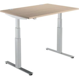 Schäfer Shop Select Schreibtisch DRIVE UP 2, elektrisch höhenverstellbar, Rechteck, T-Fuß, B 1200 x T 800 x H 630-1290 mm, Eiche/weißalu Schäfer Shop Select Schreibtisch DRIVE UP 2, elektrisch höhenverstellbar, Rechteck, T-Fuß, B 1200 x T 800 x H 630-1290 mm, Eiche/weißalu