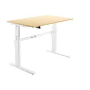 Schäfer Shop Select Schreibtisch, elektrisch höhenverstellbar, Rechteck, C-Fuß, B 1200 x T 800 x H 725-1185 mm, Ahorn/weiß Schäfer Shop Select Schreibtisch, elektrisch höhenverstellbar, Rechteck, C-Fuß, B 1200 x T 800 x H 725-1185 mm, Ahorn/weiß