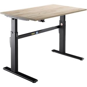 Schäfer Shop Select Schreibtisch, elektrisch höhenverstellbar, Rechteck, C-Fuß, B 1200 x T 800 x H 725-1185 mm, Wildeiche/schwarz Schäfer Shop Select Schreibtisch, elektrisch höhenverstellbar, Rechteck, C-Fuß, B 1200 x T 800 x H 725-1185 mm, Wildeiche/schwarz