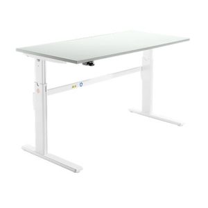 Schäfer Shop Select Schreibtisch, elektrisch höhenverstellbar, Rechteck, C-Fuß, B 1800 x T 800 x H 725-1185 mm, lichtgrau/weiß Schäfer Shop Select Schreibtisch, elektrisch höhenverstellbar, Rechteck, C-Fuß, B 1800 x T 800 x H 725-1185 mm, lichtgrau/weiß