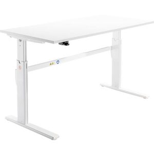Schäfer Shop Select Schreibtisch, elektrisch höhenverstellbar, Rechteck, C-Fuß, B 1800 x T 800 x H 725-1185 mm, weiß Schäfer Shop Select Schreibtisch, elektrisch höhenverstellbar, Rechteck, C-Fuß, B 1800 x T 800 x H 725-1185 mm, weiß