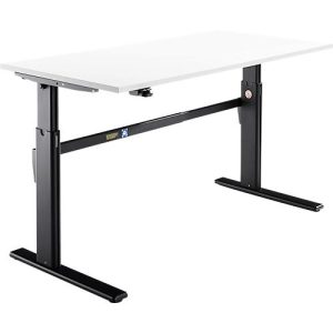 Schäfer Shop Select Schreibtisch, elektrisch höhenverstellbar, Rechteck, C-Fuß, B 1800 x T 800 x H 725-1185 mm, weiß/schwarz Schäfer Shop Select Schreibtisch, elektrisch höhenverstellbar, Rechteck, C-Fuß, B 1800 x T 800 x H 725-1185 mm, weiß/schwarz