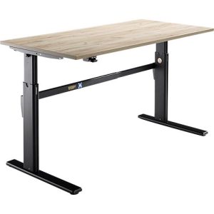 Schäfer Shop Select Schreibtisch, elektrisch höhenverstellbar, Rechteck, C-Fuß, B 1800 x T 800 x H 725-1185 mm, Wildeiche/schwarz Schäfer Shop Select Schreibtisch, elektrisch höhenverstellbar, Rechteck, C-Fuß, B 1800 x T 800 x H 725-1185 mm, Wildeiche/schwarz