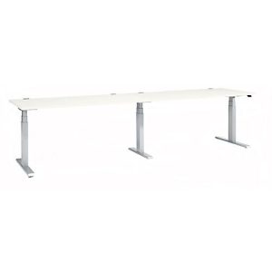 Schäfer Shop Select Schreibtisch ERGO-T 2.0 Big, elektr. höhenverstellbar, Rechteck, T-Fuß, B 3200 x T 800 x H 640-1300 mm, weiß/weißalu Schäfer Shop Select Schreibtisch ERGO-T 2.0 Big, elektr. höhenverstellbar, Rechteck, T-Fuß, B 3200 x T 800 x H 640-1300 mm, weiß/weißalu