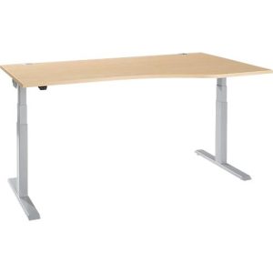 Schäfer Shop Select Schreibtisch ERGO-T 2.0, elektrisch höhenverstellbar, Freiform Ansatz rechts, T-Fuß, B 1800x H 640-1300 mm, Ahorn/weißalu Schäfer Shop Select Schreibtisch ERGO-T 2.0, elektrisch höhenverstellbar, Freiform Ansatz rechts, T-Fuß, B 1800x H 640-1300 mm, Ahorn/weißalu