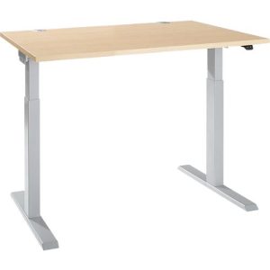 Schäfer Shop Select Schreibtisch ERGO-T 2.0, elektrisch höhenverstellbar, Rechteck, T-Fuß, B 1200 x T 800 x H 715-1205 mm, Ahorn/weißalu Schäfer Shop Select Schreibtisch ERGO-T 2.0, elektrisch höhenverstellbar, Rechteck, T-Fuß, B 1200 x T 800 x H 715-1205 mm, Ahorn/weißalu