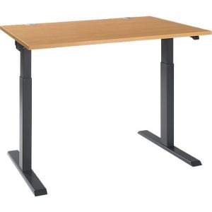 Schäfer Shop Select Schreibtisch ERGO-T 2.0, elektrisch höhenverstellbar, Rechteck, T-Fuß, B 1200 x T 800 x H 715-1205 mm, Buche/anthrazit Schäfer Shop Select Schreibtisch ERGO-T 2.0, elektrisch höhenverstellbar, Rechteck, T-Fuß, B 1200 x T 800 x H 715-1205 mm, Buche/anthrazit