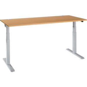Schäfer Shop Select Schreibtisch ERGO-T 2.0, elektrisch höhenverstellbar, Rechteck, T-Fuß, B 1800 x T 800 x H 640-1300 mm, Buche/weißalu Schäfer Shop Select Schreibtisch ERGO-T 2.0, elektrisch höhenverstellbar, Rechteck, T-Fuß, B 1800 x T 800 x H 640-1300 mm, Buche/weißalu