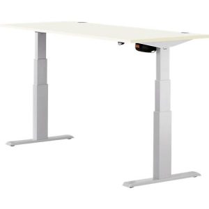 Schäfer Shop Select Schreibtisch ERGO-T, elektrisch höhenverstellbar, Rechteck, T-Fuß, B 1600 x T 800 x H 640-1300 mm, weiß/weißaluminium Schäfer Shop Select Schreibtisch ERGO-T, elektrisch höhenverstellbar, Rechteck, T-Fuß, B 1600 x T 800 x H 640-1300 mm, weiß/weißaluminium