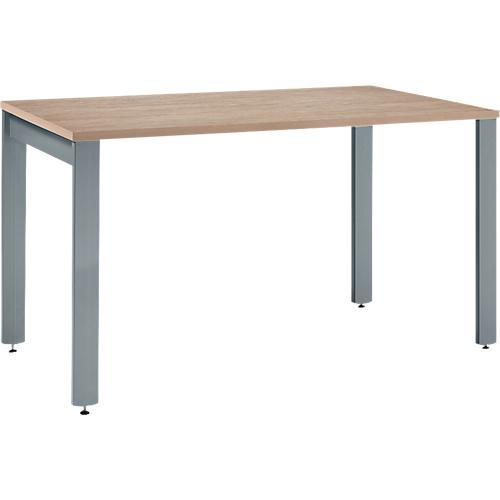 Schäfer Shop Select Schreibtisch LOGIN, 4-Fuß, B 1200 x T 800 x H 740 mm, Eiche/basaltgrau