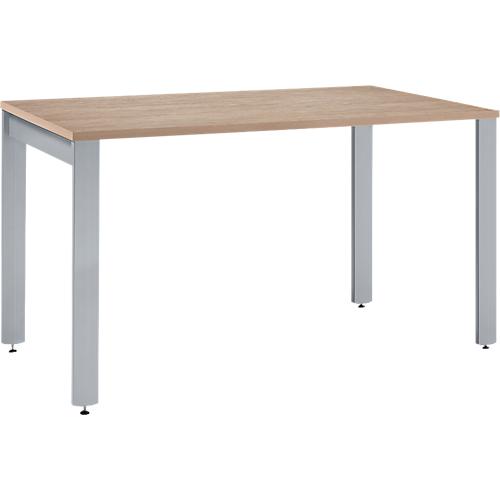 Schäfer Shop Select Schreibtisch LOGIN, 4-Fuß, B 1200 x T 800 x H 740 mm, Eiche/weißalu