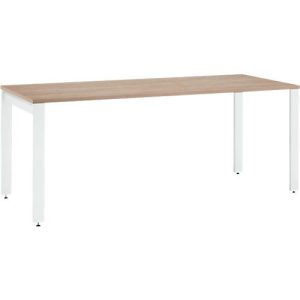 Schäfer Shop Select Schreibtisch LOGIN, 4-Fuß, B 1600 x T 800 x H 740 mm, Eiche/verkehrsweiß Schäfer Shop Select Schreibtisch LOGIN, 4-Fuß, B 1600 x T 800 x H 740 mm, Eiche/verkehrsweiß