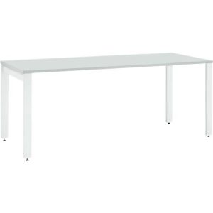 Schäfer Shop Select Schreibtisch LOGIN, 4-Fuß, B 1600 x T 800 x H 740 mm, lichtgrau/verkehrsweiß Schäfer Shop Select Schreibtisch LOGIN, 4-Fuß, B 1600 x T 800 x H 740 mm, lichtgrau/verkehrsweiß