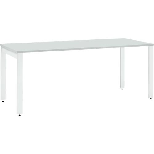 Schäfer Shop Select Schreibtisch LOGIN, 4-Fuß, B 1600 x T 800 x H 740 mm, lichtgrau/verkehrsweiß