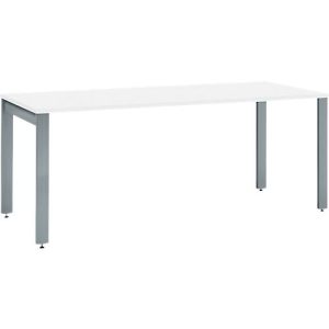 Schäfer Shop Select Schreibtisch LOGIN, 4-Fuß, B 1600 x T 800 x H 740 mm, weiß/basaltgrau Schäfer Shop Select Schreibtisch LOGIN, 4-Fuß, B 1600 x T 800 x H 740 mm, weiß/basaltgrau