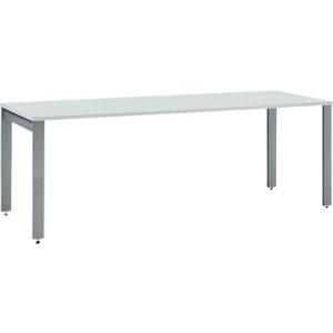 Schäfer Shop Select Schreibtisch LOGIN, 4-Fuß, B 1800 x T 800 x H 740 mm, lichtgrau/basaltgrau Schäfer Shop Select Schreibtisch LOGIN, 4-Fuß, B 1800 x T 800 x H 740 mm, lichtgrau/basaltgrau