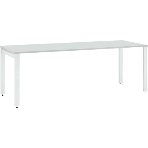 Schäfer Shop Select Schreibtisch LOGIN, 4-Fuß, B 1800 x T 800 x H 740 mm, lichtgrau/verkehrsweiß