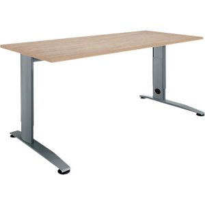 Schäfer Shop Select Schreibtisch LOGIN, manuell höheneinstellbar, C-Fuß, B 1200 x T 800 x H 660-820 mm, Eiche/basaltgrau Schäfer Shop Select Schreibtisch LOGIN, manuell höheneinstellbar, C-Fuß, B 1200 x T 800 x H 660-820 mm, Eiche/basaltgrau