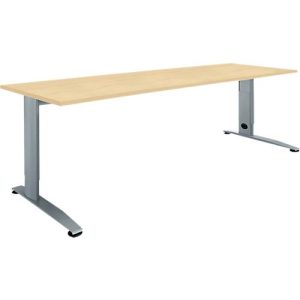 Schäfer Shop Select Schreibtisch LOGIN, manuell höheneinstellbar, C-Fuß, B 1600 x T 800 x H 660-820 mm, Ahorn/basaltgrau Schäfer Shop Select Schreibtisch LOGIN, manuell höheneinstellbar, C-Fuß, B 1600 x T 800 x H 660-820 mm, Ahorn/basaltgrau
