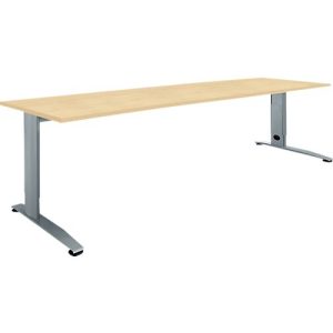 Schäfer Shop Select Schreibtisch LOGIN, manuell höheneinstellbar, C-Fuß, B 1800 x T 800 x H 660-820 mm, Ahorn/basaltgrau Schäfer Shop Select Schreibtisch LOGIN, manuell höheneinstellbar, C-Fuß, B 1800 x T 800 x H 660-820 mm, Ahorn/basaltgrau