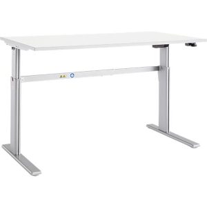 Schäfer Shop Select Schreibtisch Moxxo IQ, elektrisch höhenverstellbar, Rechteck, C-Fuß, B 1600 x T 800 x H 725-1185 mm, weiß/weißaluminium Schäfer Shop Select Schreibtisch Moxxo IQ, elektrisch höhenverstellbar, Rechteck, C-Fuß, B 1600 x T 800 x H 725-1185 mm, weiß/weißaluminium