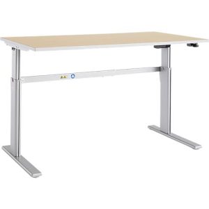 Schäfer Shop Select Schreibtisch Moxxo IQ, elektrisch höhenverstellbar, Rechteck, C-Fuß, B 1800 x T 800 x H 725-1185 mm, Ahorn/weißaluminium Schäfer Shop Select Schreibtisch Moxxo IQ, elektrisch höhenverstellbar, Rechteck, C-Fuß, B 1800 x T 800 x H 725-1185 mm, Ahorn/weißaluminium