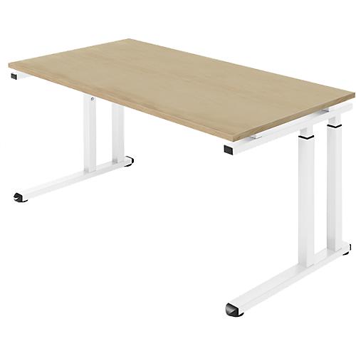 Schäfer Shop Select Schreibtisch SET UP, C-Fußgestell, 1600x800, Wildeiche/weiß