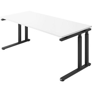 Schäfer Shop Select Schreibtisch SET UP, C-Fußgestell, 1800×800, weiß/graphit Schäfer Shop Select Schreibtisch SET UP, C-Fußgestell, 1800×800, weiß/graphit