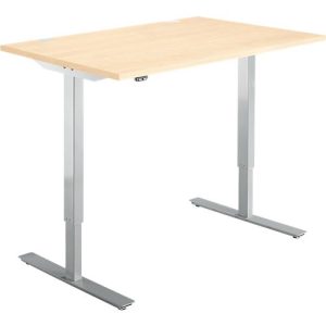 Schäfer Shop Select Schreibtisch Start Off, elektrisch höhenverstellbar, Rechteck, T-Fuß, B 1200 x T 800 x H 755-1255 mm, Ahorn/weißalu Schäfer Shop Select Schreibtisch Start Off, elektrisch höhenverstellbar, Rechteck, T-Fuß, B 1200 x T 800 x H 755-1255 mm, Ahorn/weißalu