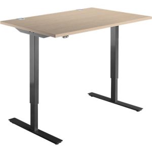 Schäfer Shop Select Schreibtisch Start Off, elektrisch höhenverstellbar, Rechteck, T-Fuß, B 1200 x T 800 x H 755-1255 mm, Eiche/schwarz Schäfer Shop Select Schreibtisch Start Off, elektrisch höhenverstellbar, Rechteck, T-Fuß, B 1200 x T 800 x H 755-1255 mm, Eiche/schwarz