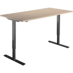 Schäfer Shop Select Schreibtisch Start Off, elektrisch höhenverstellbar, Rechteck, T-Fuß, B 1600 x T 800 x H 755-1255 mm, Eiche/schwarz Schäfer Shop Select Schreibtisch Start Off, elektrisch höhenverstellbar, Rechteck, T-Fuß, B 1600 x T 800 x H 755-1255 mm, Eiche/schwarz