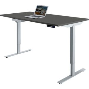 Schäfer Shop Select Schreibtisch Start Off, elektrisch höhenverstellbar, Rechteck, T-Fuß, B 1600 x T 800 x H 755-1255 mm, graphit/weißaluminium + Zubehörschublade Schäfer Shop Select Schreibtisch Start Off, elektrisch höhenverstellbar, Rechteck, T-Fuß, B 1600 x T 800 x H 755-1255 mm, graphit/weißaluminium + Zubehörschublade