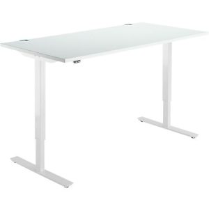 Schäfer Shop Select Schreibtisch Start Off, elektrisch höhenverstellbar, Rechteck, T-Fuß, B 1600 x T 800 x H 755-1255 mm, lichtgrau/weiß Schäfer Shop Select Schreibtisch Start Off, elektrisch höhenverstellbar, Rechteck, T-Fuß, B 1600 x T 800 x H 755-1255 mm, lichtgrau/weiß