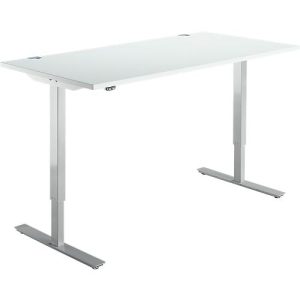 Schäfer Shop Select Schreibtisch Start Off, elektrisch höhenverstellbar, Rechteck, T-Fuß, B 1600 x T 800 x H 755-1255 mm, lichtgrau/weißaluminium Schäfer Shop Select Schreibtisch Start Off, elektrisch höhenverstellbar, Rechteck, T-Fuß, B 1600 x T 800 x H 755-1255 mm, lichtgrau/weißaluminium