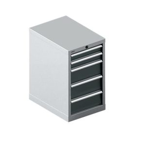 Schäfer Shop Select Schubladenschrank 18-27, 5 Schübe, bis 75 kg, B 411 x T 572 x H 700 mm, anthrazitgrau/weißaluminium Schäfer Shop Select Schubladenschrank 18-27, 5 Schübe, bis 75 kg, B 411 x T 572 x H 700 mm, anthrazitgrau/weißaluminium