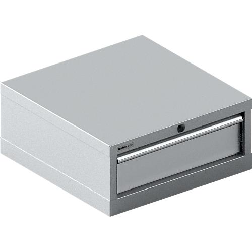 Schäfer Shop Select Schubladenschrank 27-27, 1 Schub, bis 200 kg, B 564 x T 572 x H 250 mm, weißaluminium/weißaluminium