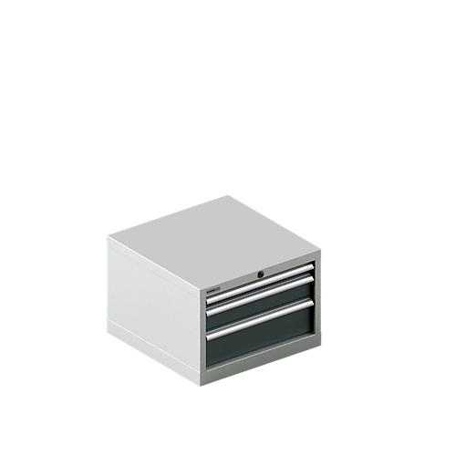 Schäfer Shop Select Schubladenschrank 27-27, 3 Schubl., bis 200 kg, B 564 x T 572 x H 400 mm, enzianblau/enzianblau
