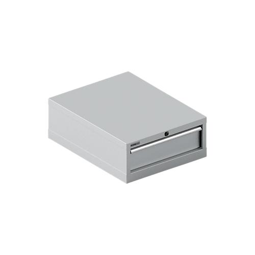 Schäfer Shop Select Schubladenschrank 27-36, 1 Schub, bis 75 kg, B 564 x T 725 x H 250 mm, weißaluminium/weißaluminium