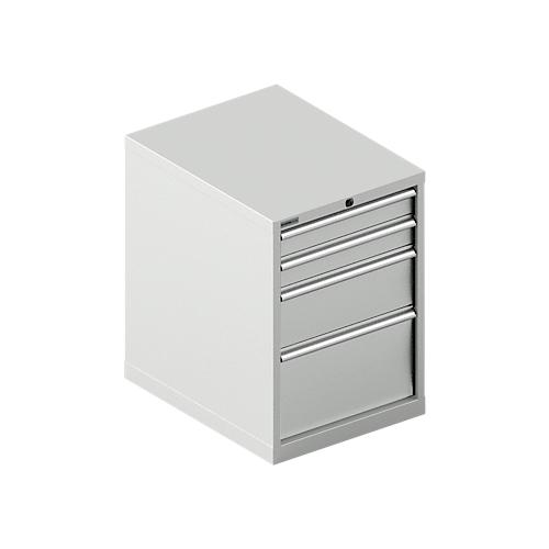 Schäfer Shop Select Schubladenschrank 27-36, 4 Schübe, bis 75 kg, B 564 x T 725 x H 800 mm, lichtgrau/lichtgrau