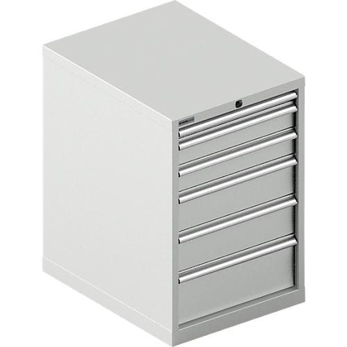Schäfer Shop Select Schubladenschrank 27-36, 6 Schübe, bis 200 kg, B 564 x T 725 x H 850 mm, lichtgrau/lichtgrau