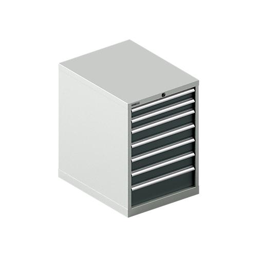 Schäfer Shop Select Schubladenschrank 27-36, 7 Schübe, bis 200 kg, B 564 x T 725 x H 800 mm, anthrazitgrau/lichtgrau
