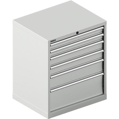Schäfer Shop Select Schubladenschrank 36-27, 6 Schübe, bis 200 kg, B 717 x T 572 x H 850 mm, lichtgrau