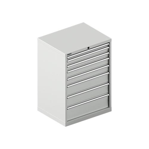 Schäfer Shop Select Schubladenschrank 36-27, 8 Schübe, bis 200 kg, B 717 x T 572 x H 1000 mm, lichtgrau