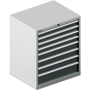 Schäfer Shop Select Schubladenschrank 36-27, 8 Schübe, bis 200 kg, B 717 x T 572 x H 850 mm, lichtgrau/anthrazitgrau