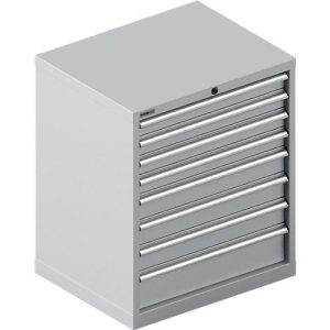 Schäfer Shop Select Schubladenschrank 36-27, 8 Schübe, bis 200 kg, B 717 x T 572 x H 850 mm, weißalu