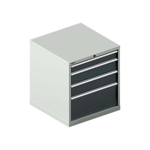 Schäfer Shop Select Schubladenschrank 36-36, 4 Schübe, bis 200 kg, B 717 x T 725 x H 800 mm, lichtgrau/anthrazitgrau