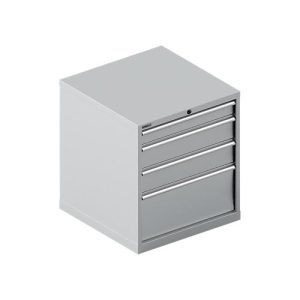 Schäfer Shop Select Schubladenschrank 36-36, 4 Schübe, bis 200 kg, B 717 x T 725 x H 800 mm, weißalu