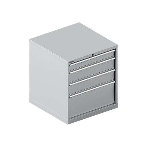 Schäfer Shop Select Schubladenschrank 36-36, 4 Schübe, bis 200 kg, B 717 x T 725 x H 800 mm, weißalu