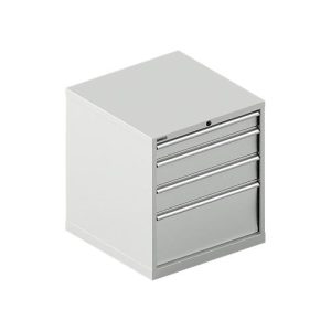 Schäfer Shop Select Schubladenschrank 36-36, 4 Schübe, bis 75 kg, B 717 x T 725 x H 800 mm, lichtgrau