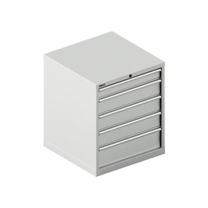 Schäfer Shop Select Schubladenschrank 36-36, 5 Schübe, bis 75 kg, B 717 x T 725 x H 850 mm, lichtgrau